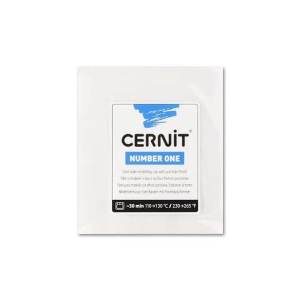 Modellera - CERNIT - N°1 - Opaque vit - 250g - Porslinseffekt