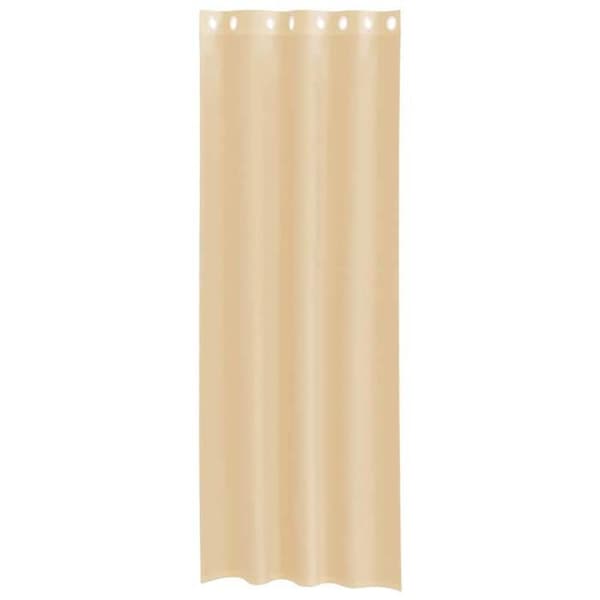 vidaXL Gardiner i voile med öglor 2 st sand 4102123
