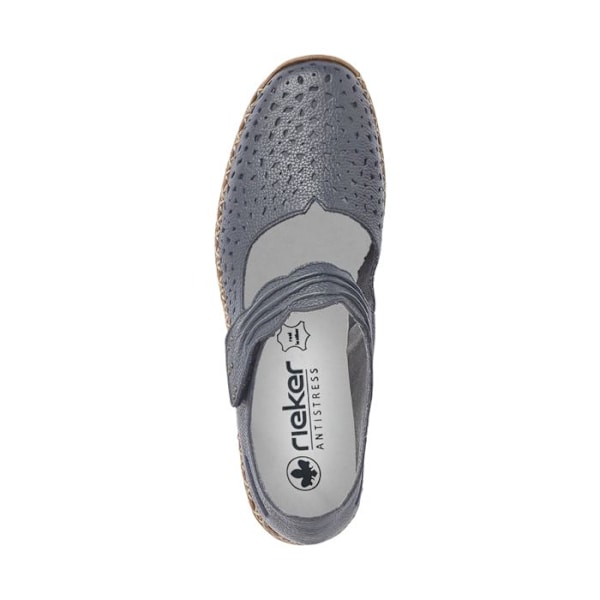 Sandaler - RIEKER - 41399-14 - Blå - Läder - Platt Klack Blå 36