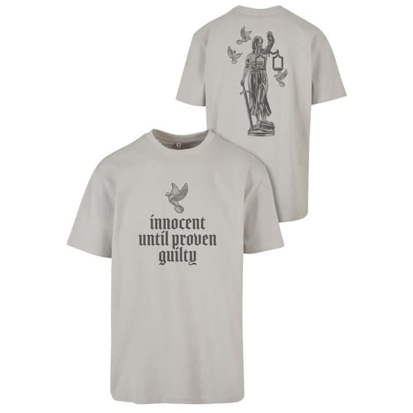 Mister Tee Justice oversized t-shirt - ljusgrå Ljusgrått M