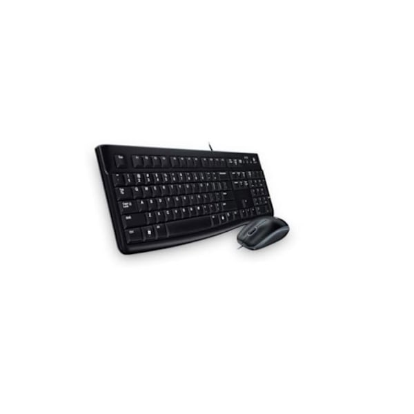 Combo Tangentbord och Mus Med Sladd - LOGITECH - MK120 - Bekväm - USB Plug And Play - Vattentålig Design