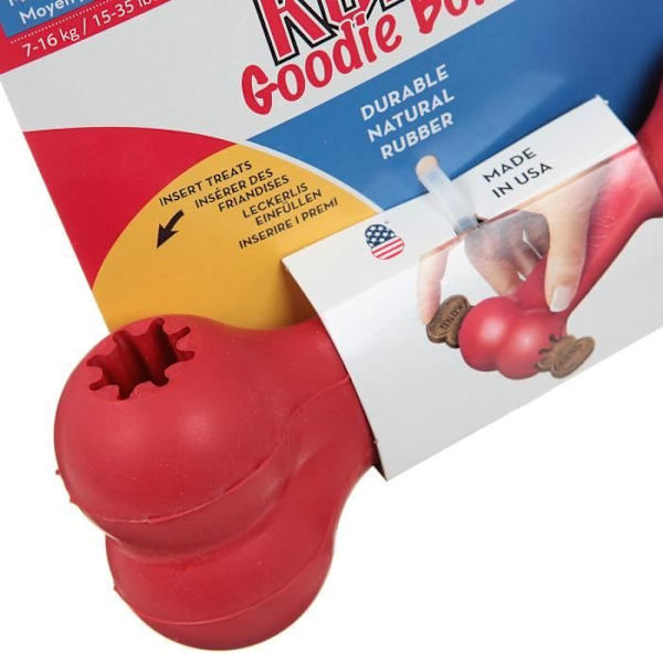KONG Goodie Bone Medium Rubber Chew Toy - För hundar