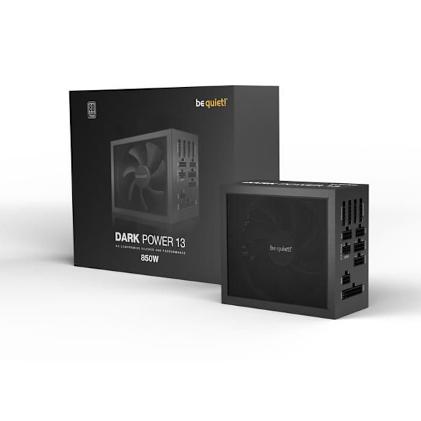Mat - Var tyst! - Dark Power 13 - 850W - 80Plus Titanium - ATX 3.0 Svart