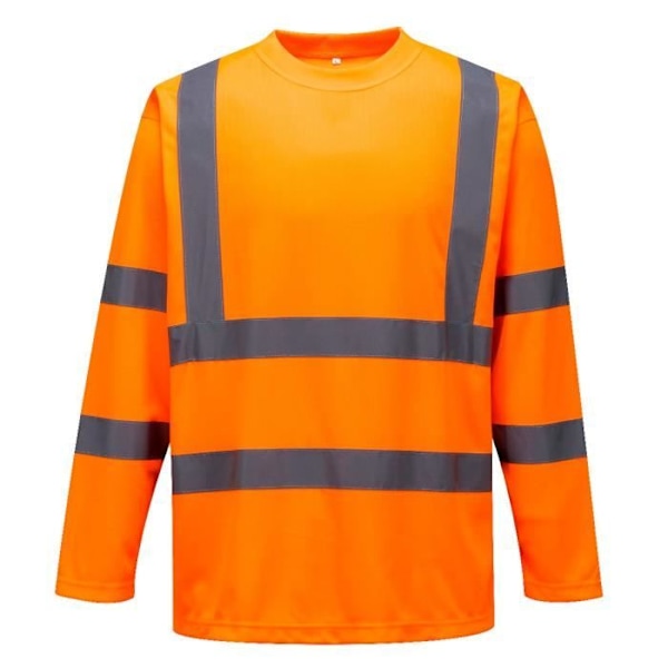 T-shirt med hög synlighet - Portwest - S178 - Långa ärmar - 100% polyester - Orange Orange XL