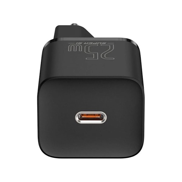 Laddare Priza, USB-C, 25 W - Baseus Super Si 1C (CCSP020101) - Svart