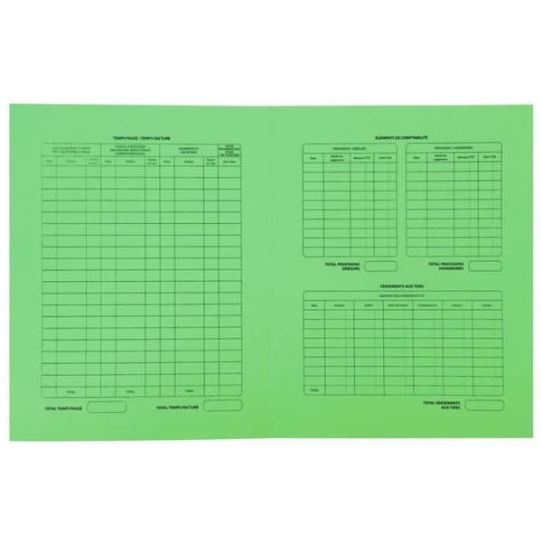 Förpackning med 25 Avocado Printed Procedure Folders 265g Grön