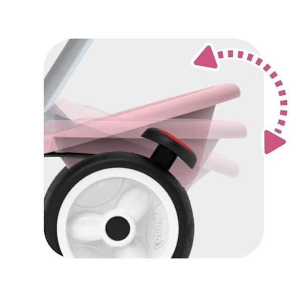 Smoby Balade Plus trehjuling för barn - Rosa Rosa