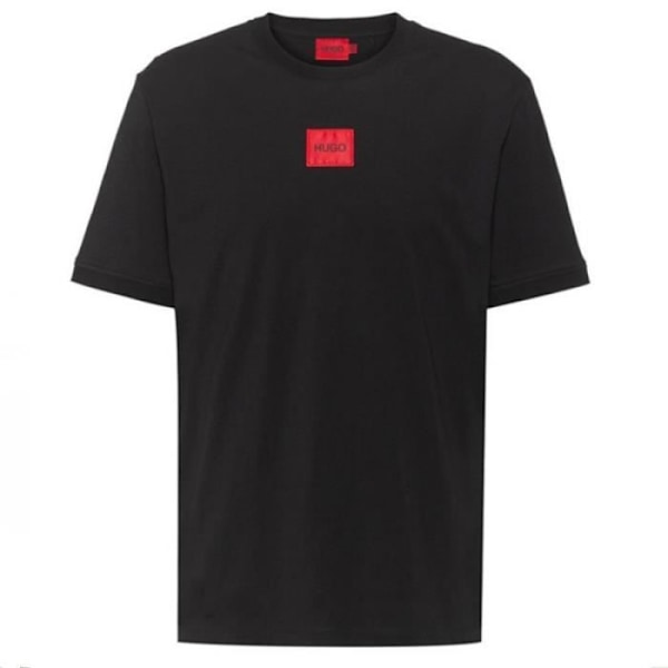 Hugo Boss Diragolino 212 Regular Fit T-shirt i bomull med röd logoetikett Svart XL