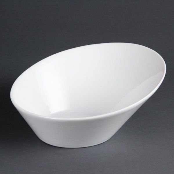 Ovala lutande skålar - Olympia - 4-pack - Porslin - 150x135mm - Diskmaskinvänlig Vit