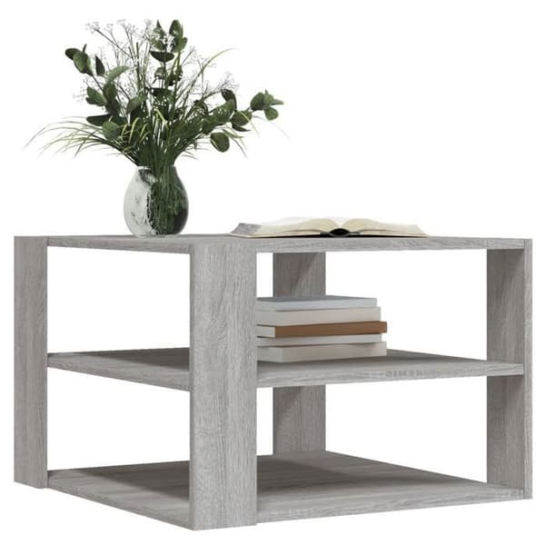 vidaXL Sonoma Soffbord Grå 59,5x59,5x40 cm Konstruerat trä 834255