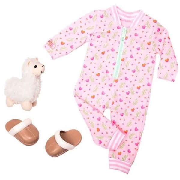 Kläder för dockor - Our Generation - Llama Lullabies - Polyester - Rosa - 46 cm rosa
