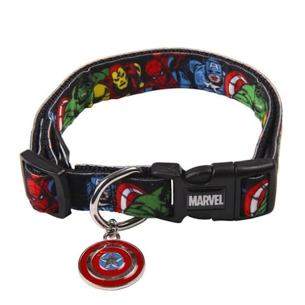 Hundhalsband - MARVEL - XXS - Längd 18-30 cm - Bredd 1,5 cm - Färg Svart
