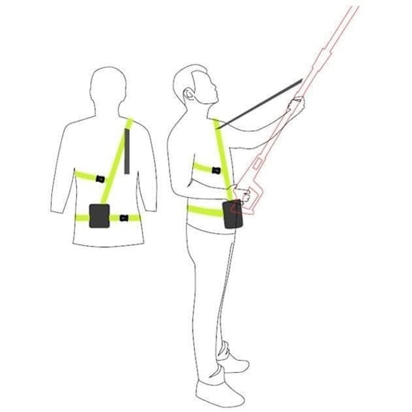 RYOBI - 450 W stånghäcksax - 45 cm blad - 20 mm avstånd - 65 cm förlängningsrör medföljer - RPT4545E svart och grönt