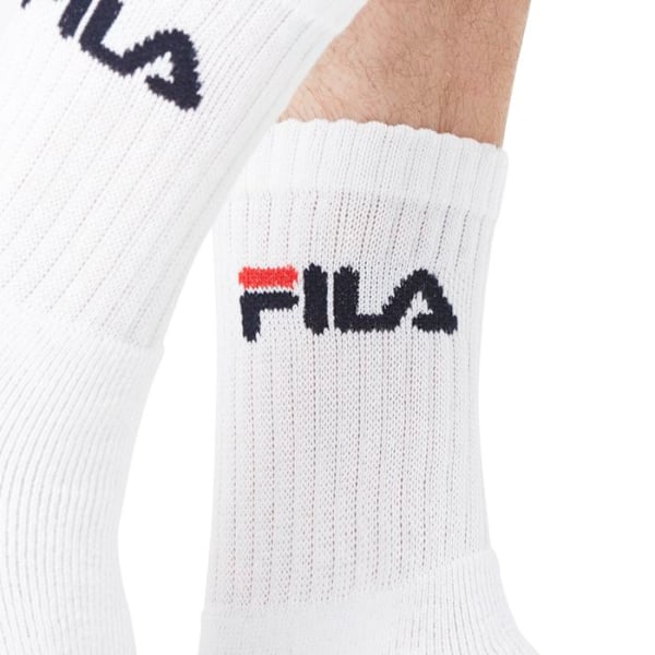 Fila strumpor herr, höga strumpor för män, multisport (paket med 12) - svart, vit Svart 39