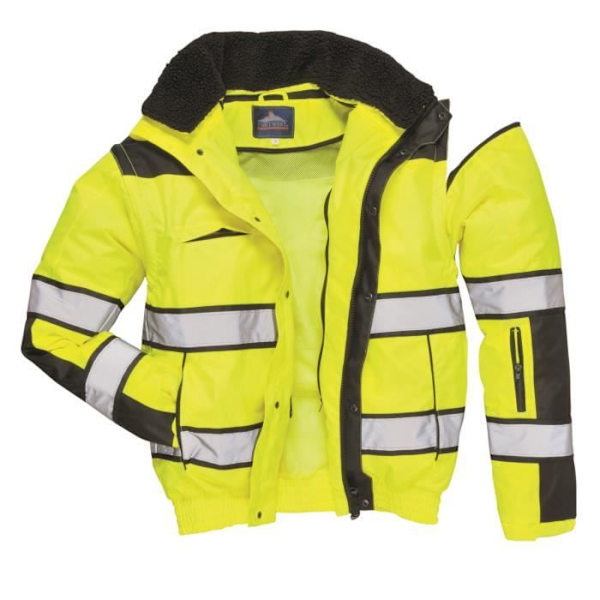 Portwest HV-jacka avtagbara ärmar... Gul svart XXXXL