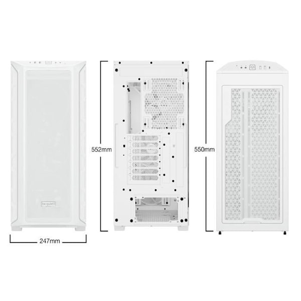 Mellanstorlek chassi - be quiet! - Shadow Base 800 FX - Vit - Elegant design - Optimerad kylning