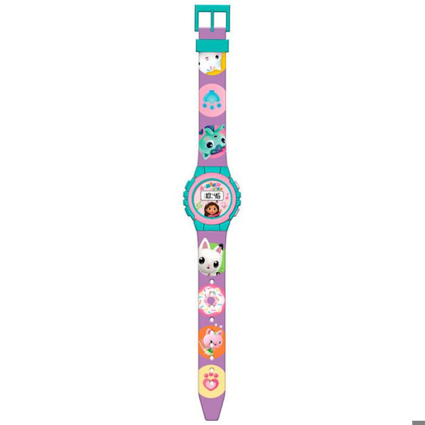 Digitalklocka Barn Licensiering Gabbys Dockhus lila/turkos