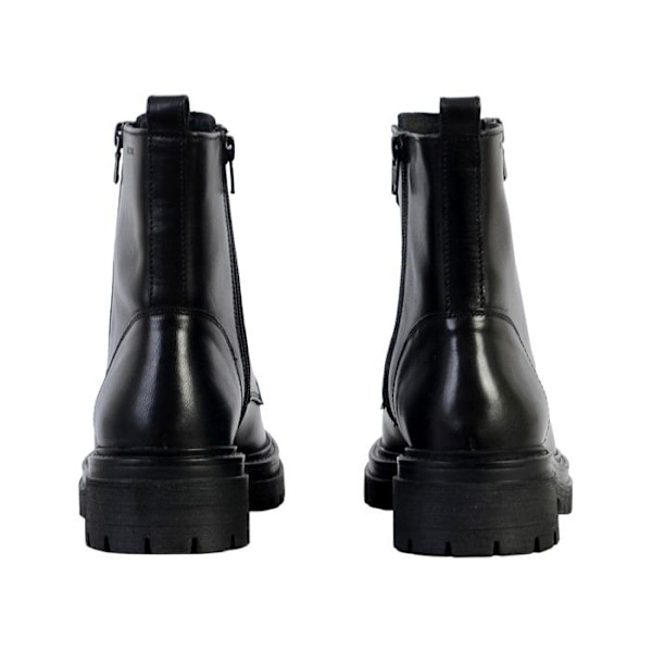 Bottiner - Geox - D IRIDEA - Läder Svart - Snörning/Dragkedja - Bred Klack 5 cm Svart 39