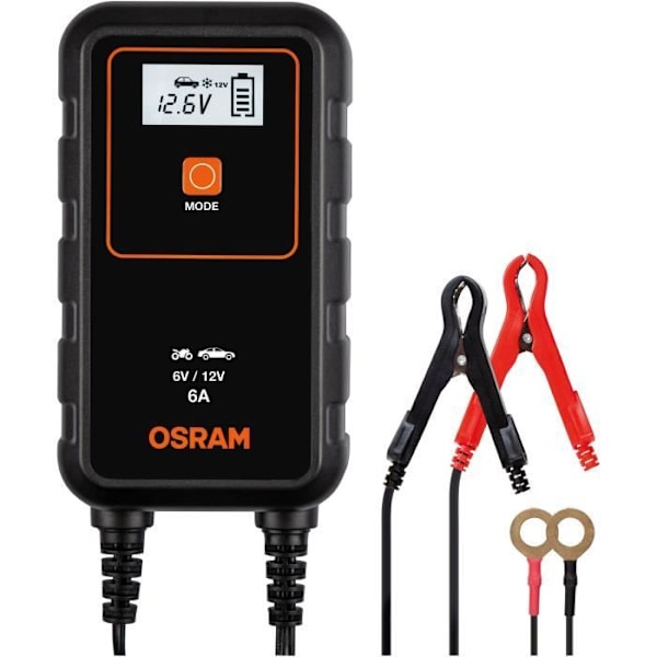 OSRAM - Batteriladdare - BATTERYcharge 906 svart och orange