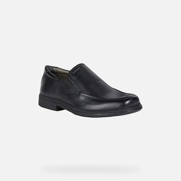 Moccasiner barn - Geox - Federico - Slät läder - Helt svart - Överlägsen komfort svart 34