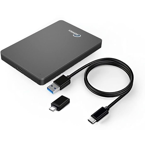 Sonnics 1TB USB 3.1 Typ C externa bärbara hårddiskar för Windows PC, Mac, Smart TV, Xbox One/Serie X - PS4/PS5, Grå