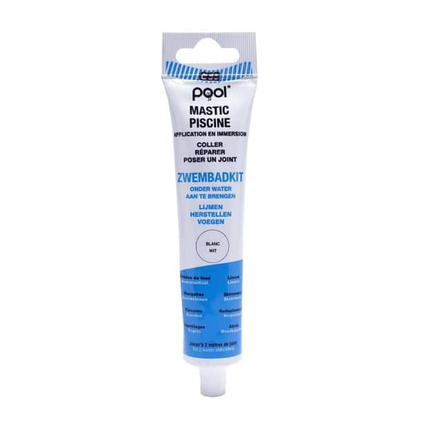 Masticfog och lim för pool GEB - 80 ml - Vit Vit