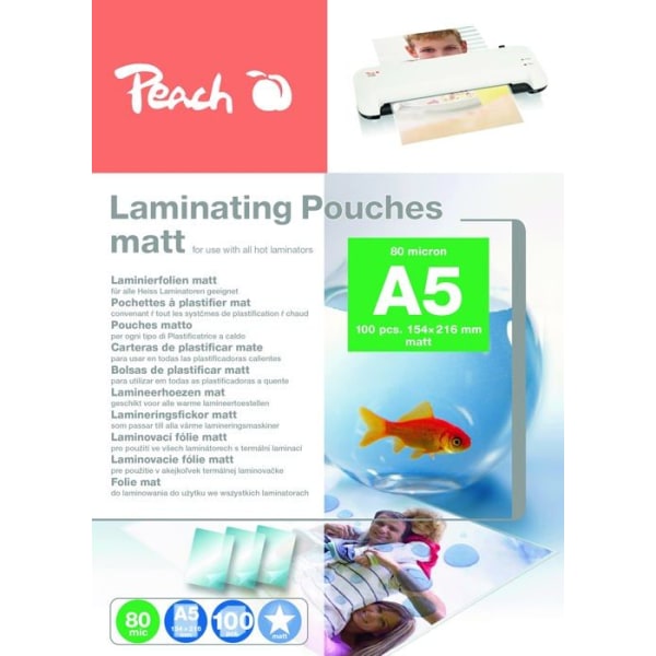 Plast för Peach-laminator