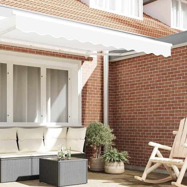 vidaXL Ersättning av valance Vit 3,5 m Polyester 42000766