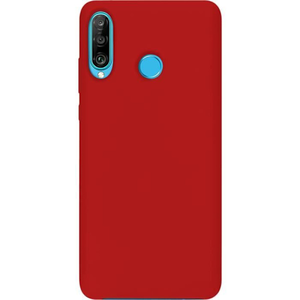 Hårdskal - Huawei - P30 Lite - Soft touch yta - Röd färg - Unisex Röd