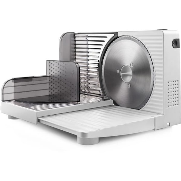 TAURUS CutMaster - 150W Slicer - Metallkropp - Blad av rostfritt stål - Tiltande klippdäck - Svart och metall