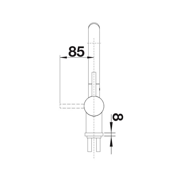 BLANCO köksblandare - Svängbar - Höjd under pipen 220 mm - Grå - Keramik - Krom