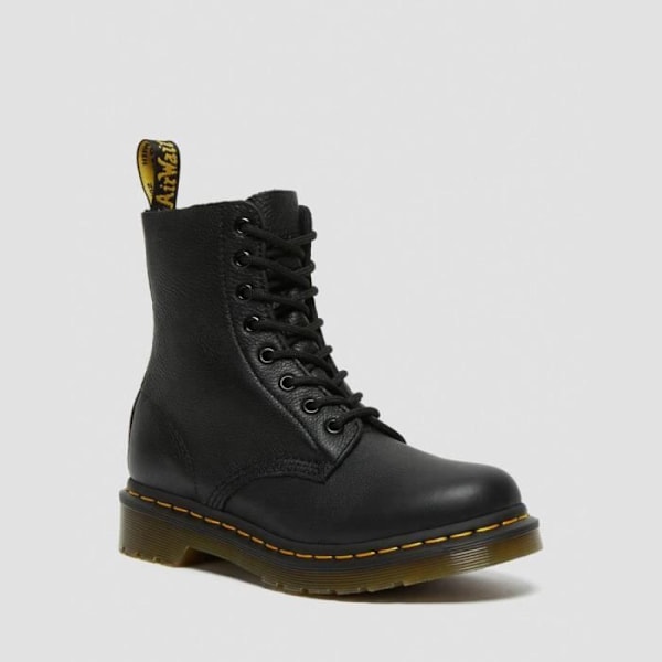 Dr. Martens 1460 Pascal Virginia Läderstövlar - Dam - Svart - Gula sömmar - Luftkuddesula Svart gul 36
