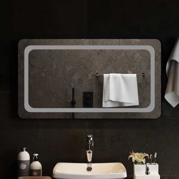 vidaXL LED-badrumsspegel 90x50 cm 151789