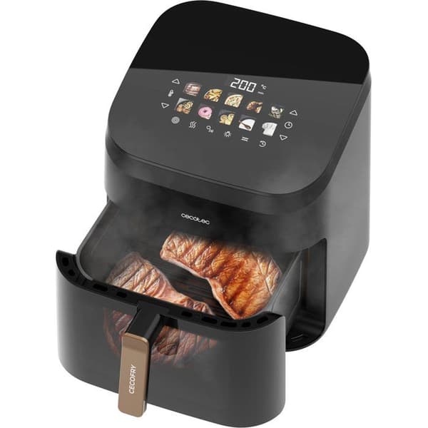 Luftfritös utan olja CECOTEC - Cecofry & Grill Smokin' 8500 - Kapacitet 8,5L - 10 program - Rökfunktion - 2200W