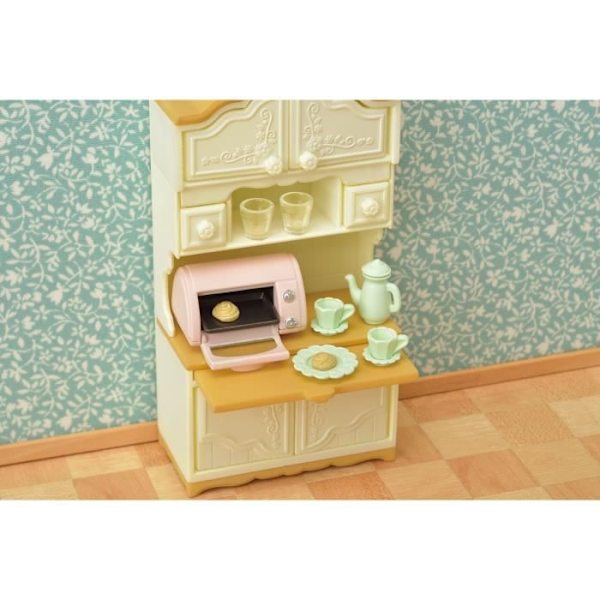 Miniatyrfigurer - SYLVANISKA FAMILJER - Matsalen - Komplett set för att inreda en matsal Beige