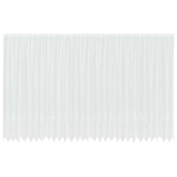 vidaXL Blommig Spetsgardin Vit 300 x 750 cm Polyester 4107838