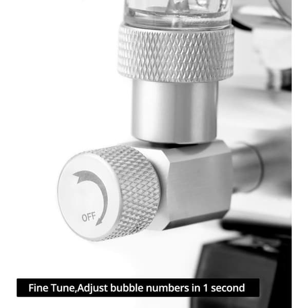 CO2 Tryckreducerare QWORK® med Dubbel Manometer och Bubbelräknare