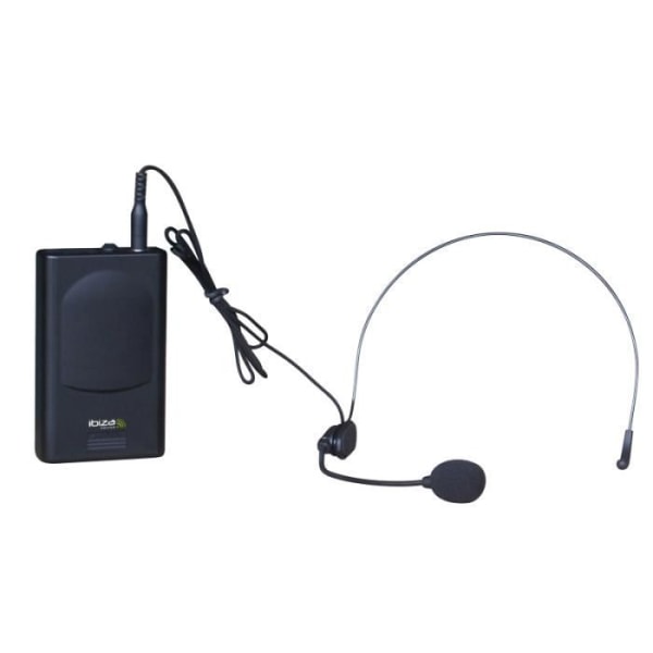 IBIZA VHF4 4-kanals VHF-mikrofonsystem - Svart Svart
