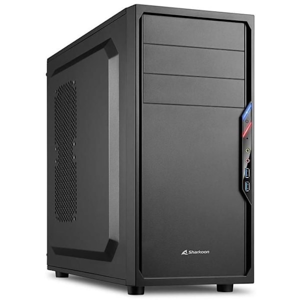 PC-chassi - Sharkoon - VS4-V - Miditårn - ATX - USB/Audio - Svart