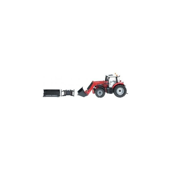 Massey Ferguson 6616 miniatyrtraktor med lastare - Storbritannien Svart röd