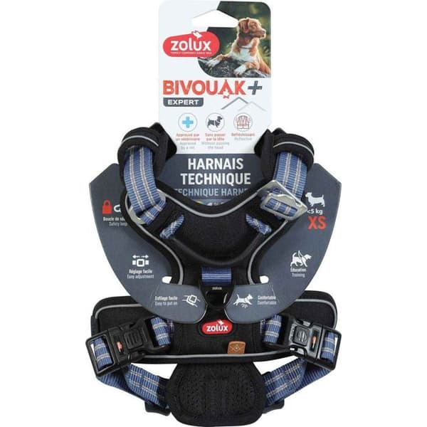 Harnes - ZOLUX - Bivouak XL - Blå - Andningsbart foder - Justerbara remmar - Säkerhetsspännen Blå