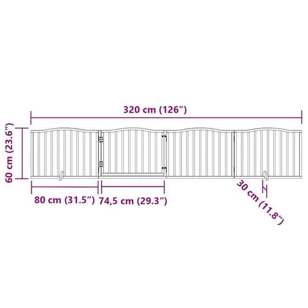 vidaXL Hundgrind med dörr 4 paneler av poppel 352209