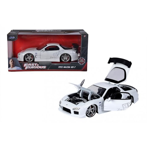 Modellbil - JADA - Mazda RX-7 1993 - Skala 1:24 - Vit färg - Diecast Vit