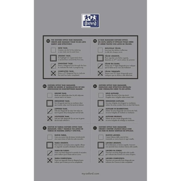 Anteckningsblock TASK MANAGER Spiral Top 125x200 140P 90G LINE 8