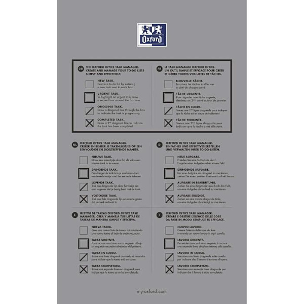 Bloc Notes TASK MANAGER Spirale Topp 125x200 140P 90G LINJE 8