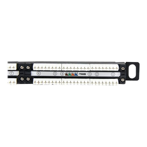 24-portars Cat5e patchpanel - STARTECH - Rackmontering - Färgkod T568A/B