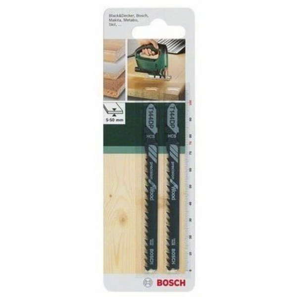 Bosch 2609256726 HCS - T 144 DP Sticksågsblad för exakt vinkelsågning Tjocklek 5-50 mm Längd 100 mm
