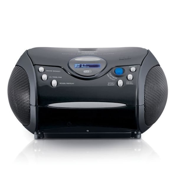 Lenco SCD-24DAB BK Bluetooth® CD bärbar radio Svart-Silver Svart silver