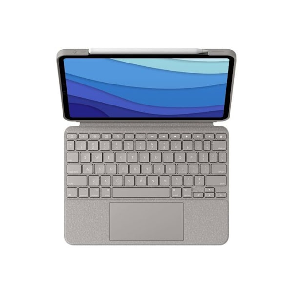 - Logitech - Logitech Combo Touch - Tangentbord och fodral - med styrplatta - bakgrundsbelyst - Apple Smart-kontakt - QWERTZ - Schweiz - sab