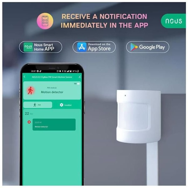 Vi E2 Zigbee Smart PIR rörelsesensor